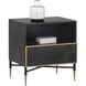 Markwood 24.25 X 22.25 inch Brass / Dark Brown Night Stand